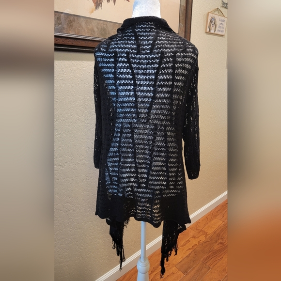 Black Lightweight Cover Cardigan - Picture 5 of 5